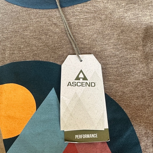 Ascend Tan Long Sleeve Tee with Geometric Graphic - Picture 3 of 4